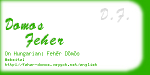 domos feher business card